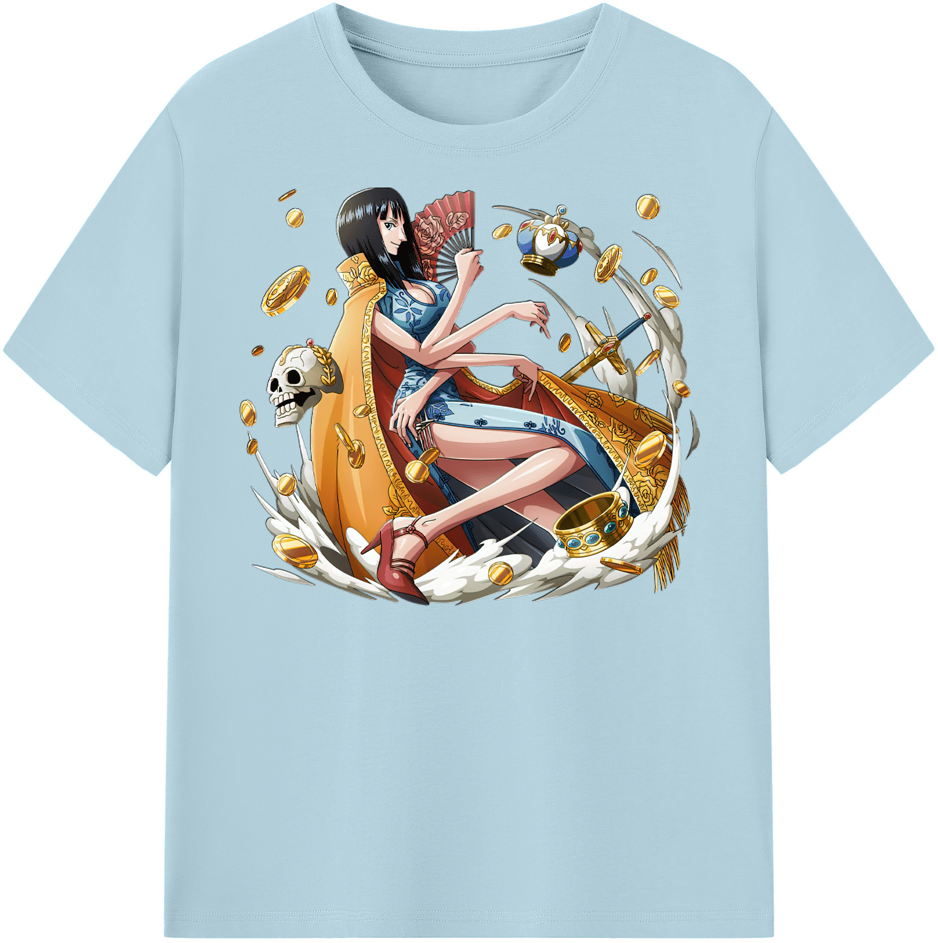 ワンピース ニコ・ロビン ONE PIECE Nico Robin 綿100％半袖Tシャツ（フロントプリント）